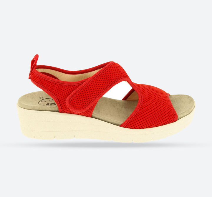 Womens Wide Fit DB Dove Sandals in Silver Grey Textile - Image 1