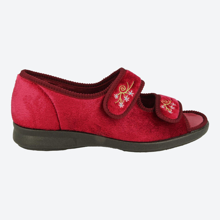 Womens Wide Fit DB Ace 2 Slippers in Black - Image 1