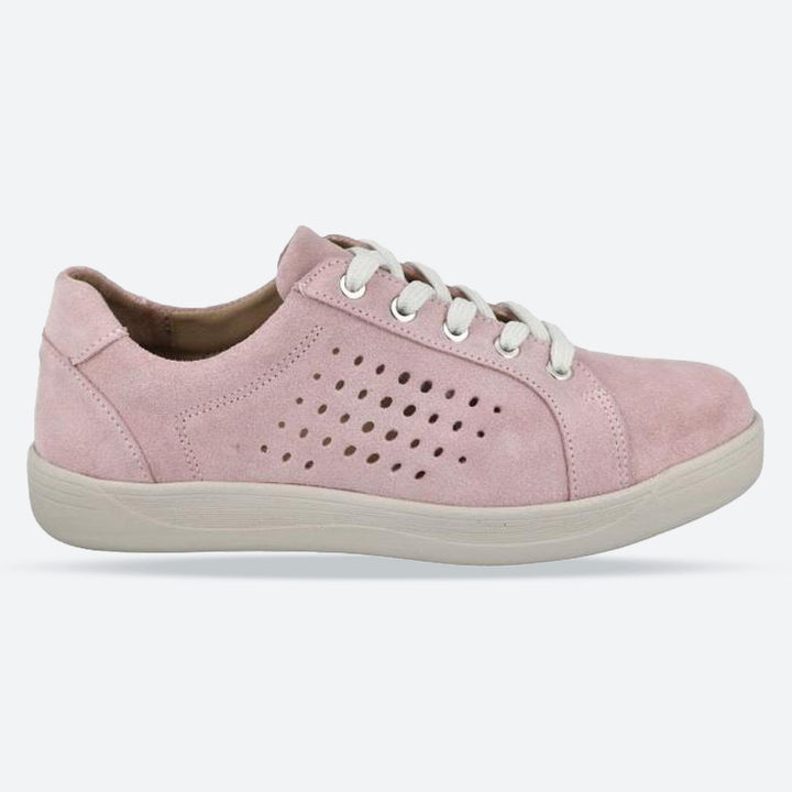 Women's Wide Fit DB Aleen Shoes in Sky Blue Suede - Image 1