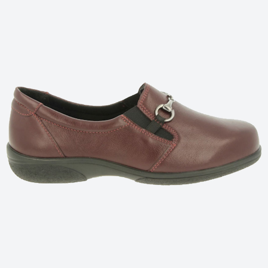 Womens Wide Fit DB Antartica Shoes in Black Leather - Image 9