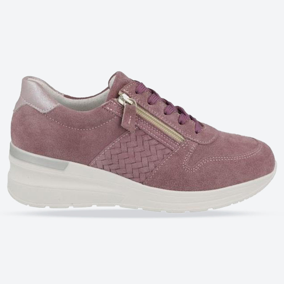 Women's Wide Fit DB Arabia Trainers in Sky Blue Suede - Image 7
