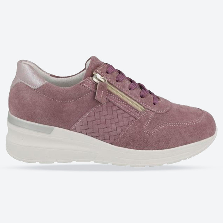 Women's Wide Fit DB Arabia Trainers in Sky Blue Suede - Image 1