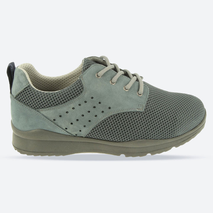 Mens Wide Fit DB Archie Shoes in Black Mesh/Nubuck - Image 1