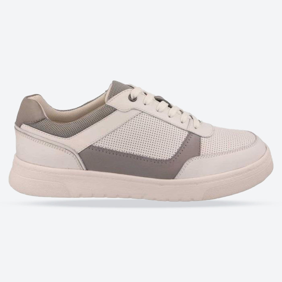 Men's Wide Fit DB Arlo Shoes in Navy / Light Tan Leather - Image 7