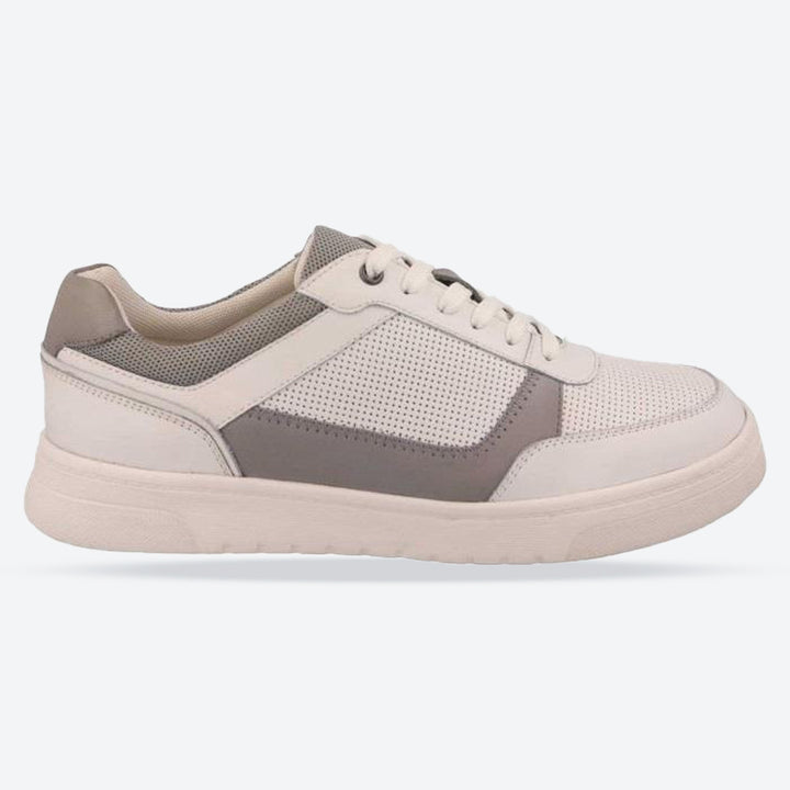 Men's Wide Fit DB Arlo Shoes in Navy / Light Tan Leather - Image 1