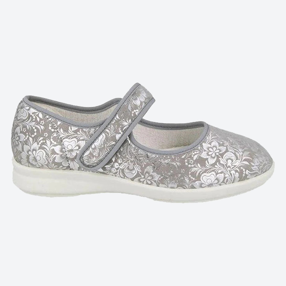 Womens Wide Fit DB Auckland Canvas in Beige - Image 5