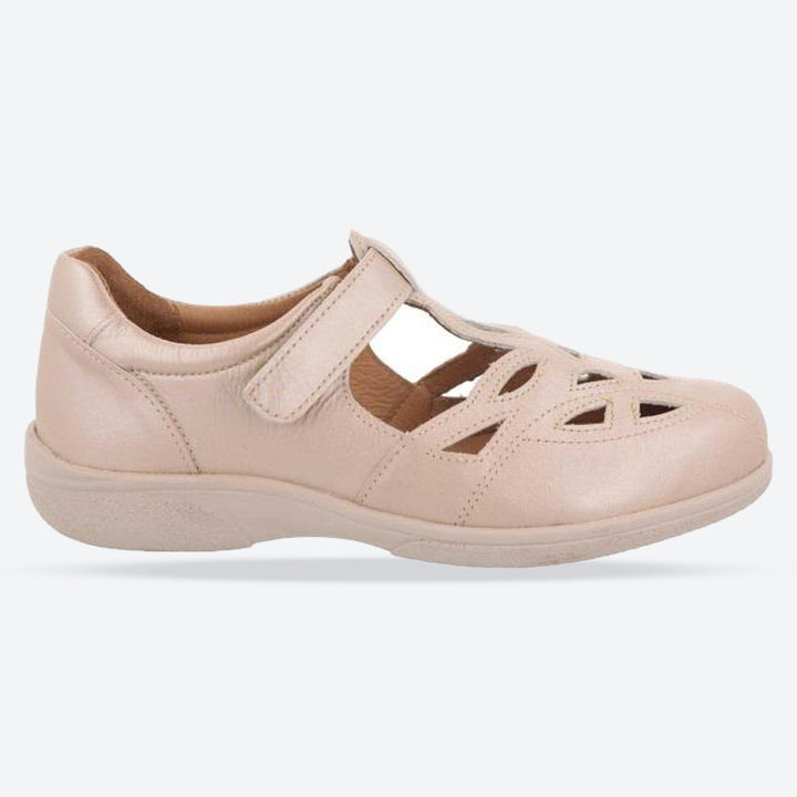 Women's Wide Fit DB Ayla Shoes in Navy Leather - Image 1