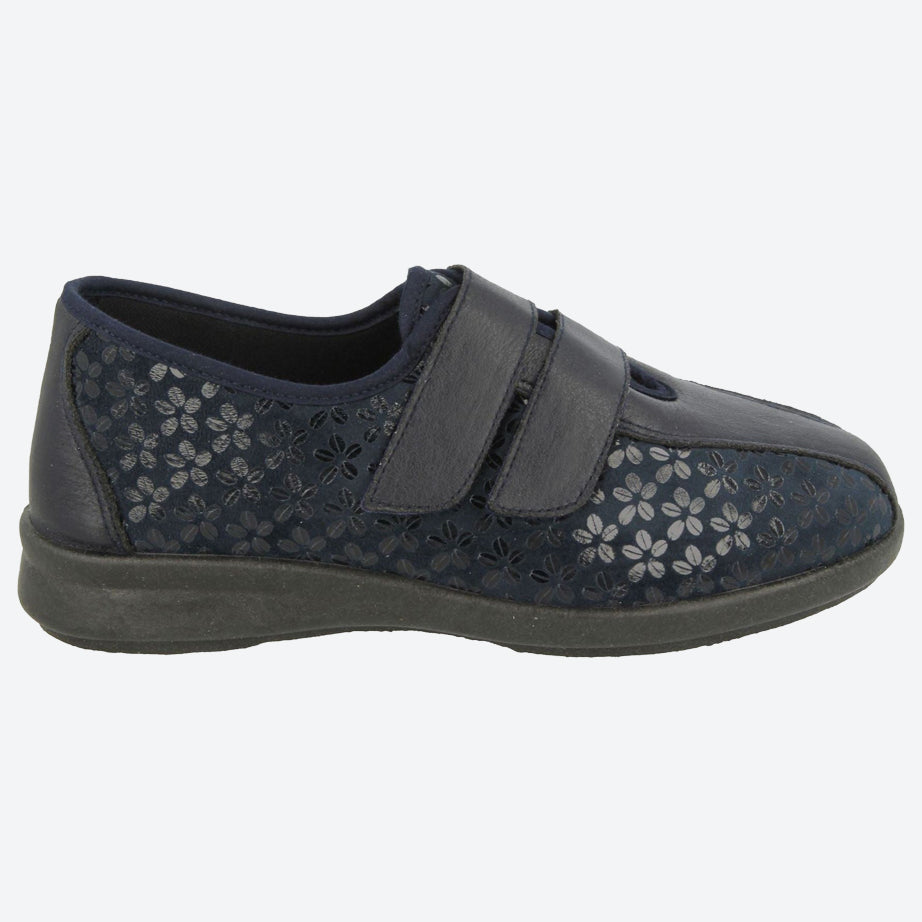 Womens Wide Fit DB Azalea Shoes in Black Stretch - Image 4