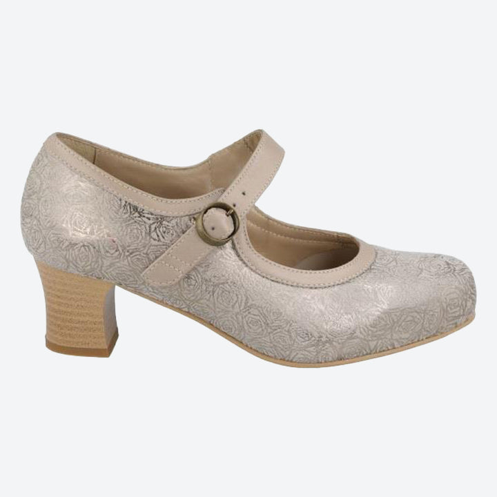 Women's Wide Fit DB Bangalore Shoes in Black Stretch Textile - Image 1