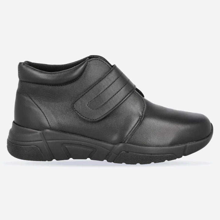 Women's Wide Fit DB Bay Ankle Boots in Black Leather - Image 1
