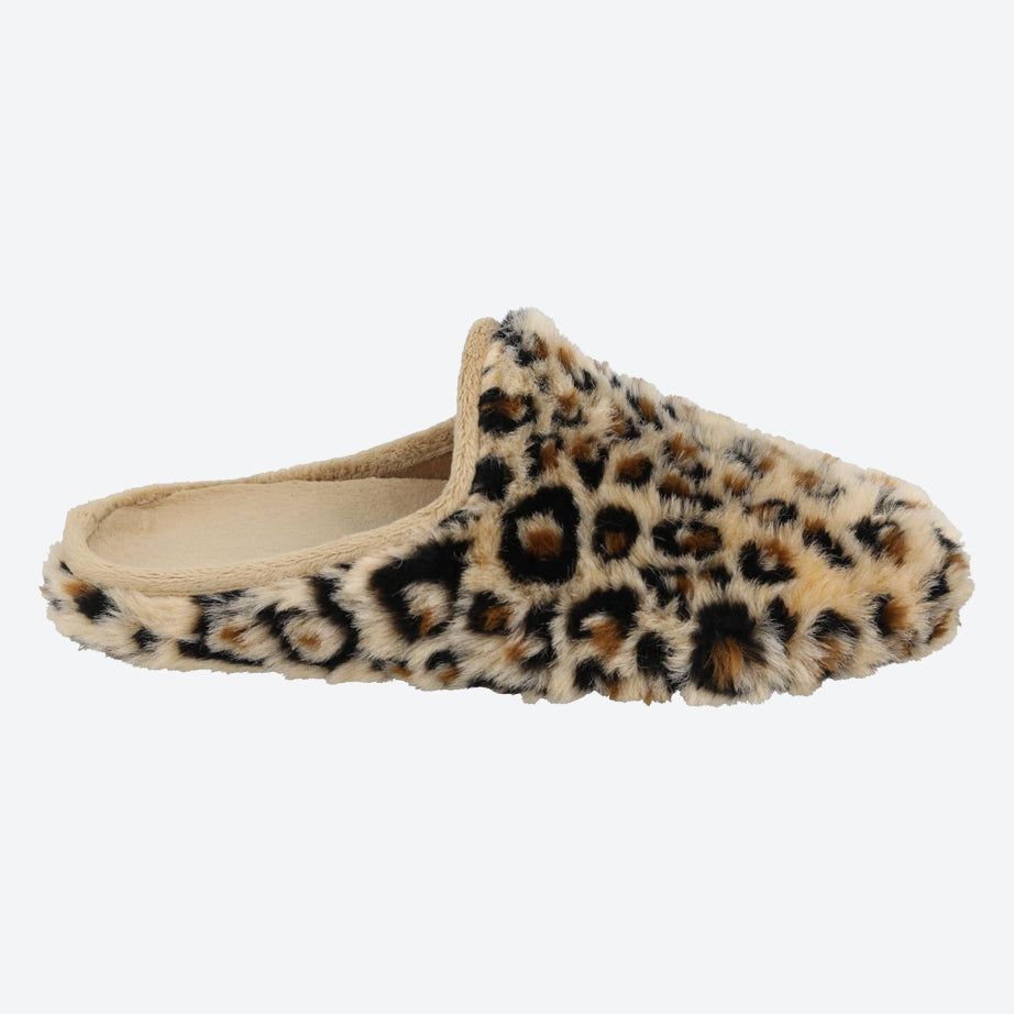 Womens Wide Fit DB Bittern Mules in Grey Animal Print - Image 5