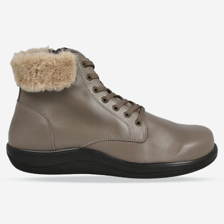 Women's Wide Fit DB Buckfast Boots in Black Leather - Image 1