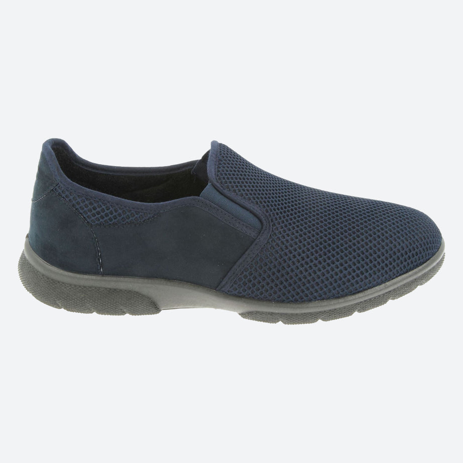 Men's Wide Fit DB Cairo Shoes in Black Textile - Image 5