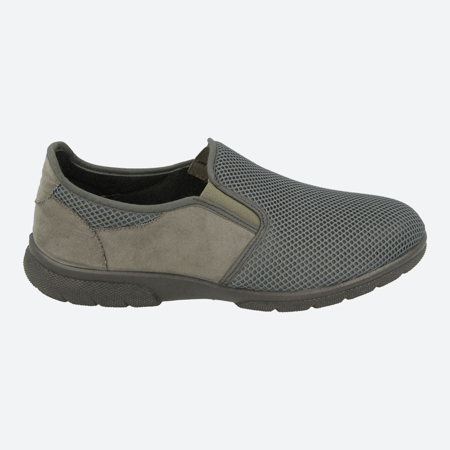 Men's Wide Fit DB Cairo Shoes in Black Textile - Image 9