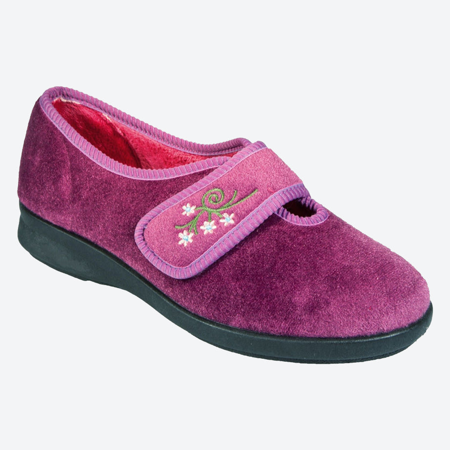 Womens Wide Fit DB Caroline 2 Slippers in Black - Image 7