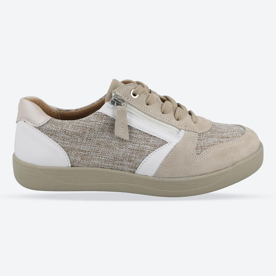 Women's Wide Fit DB Cedar Shoes in Beige - Image 1