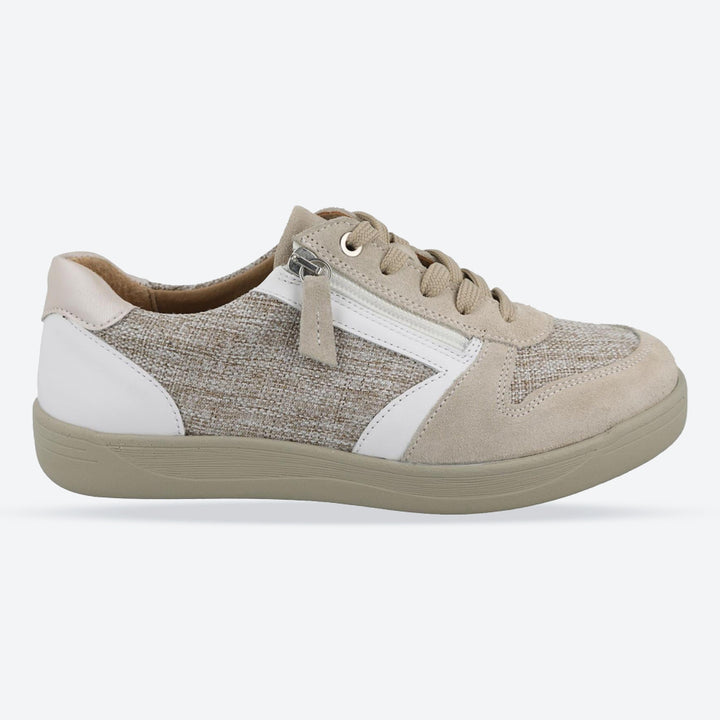 Women's Wide Fit DB Cedar Shoes in Beige - Image 1