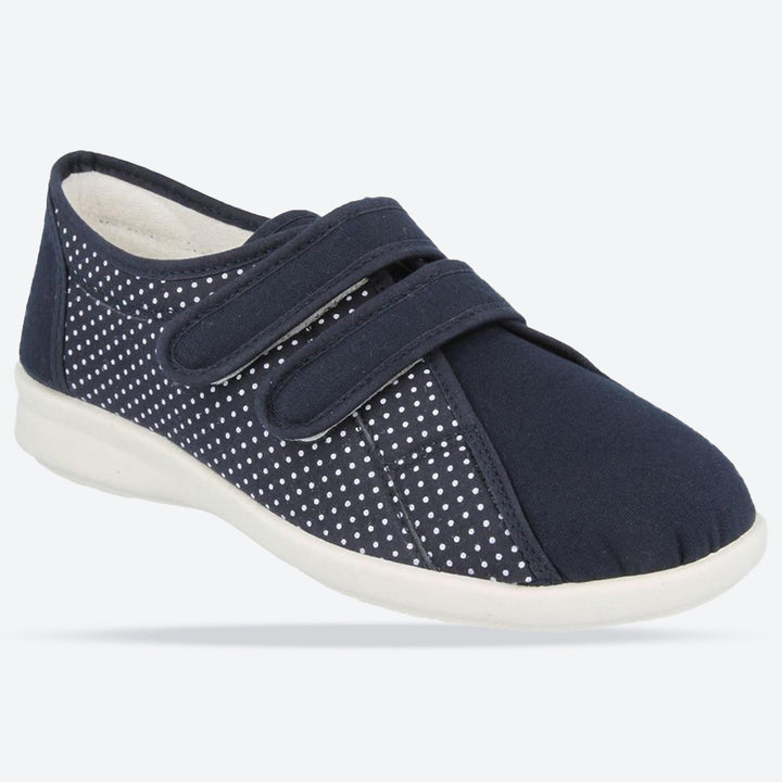 Womens Wide Fit DB Celene Canvas Shoes in Beige Canvas - Image 1