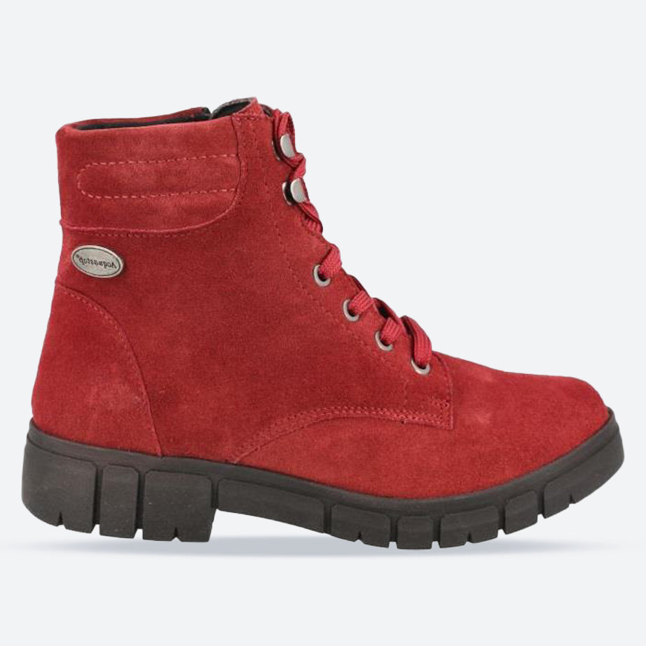 Women's Wide Fit DB Chirk Water Resistant Boots in Grey Suede - Image 8