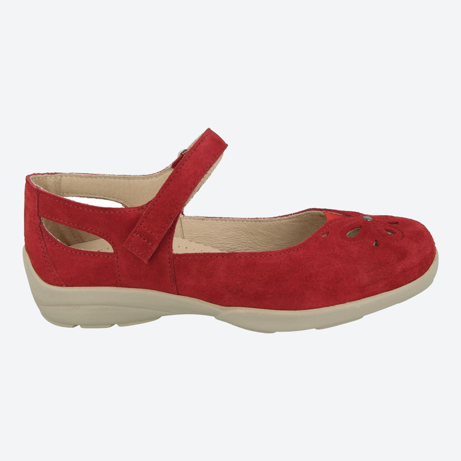 Womens Wide Fit DB Colby Sandals in Navy Suede - Image 5