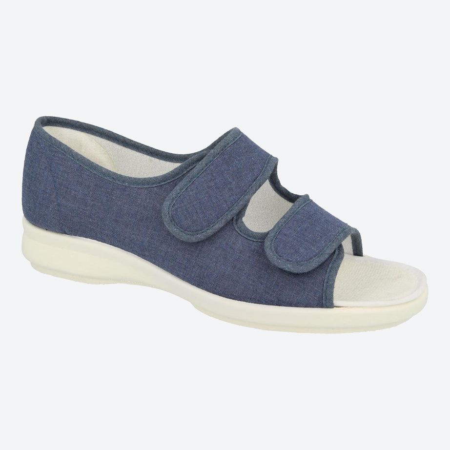Womens Wide Fit DB Cora Canvas Shoes in Beige Canvas - Image 7