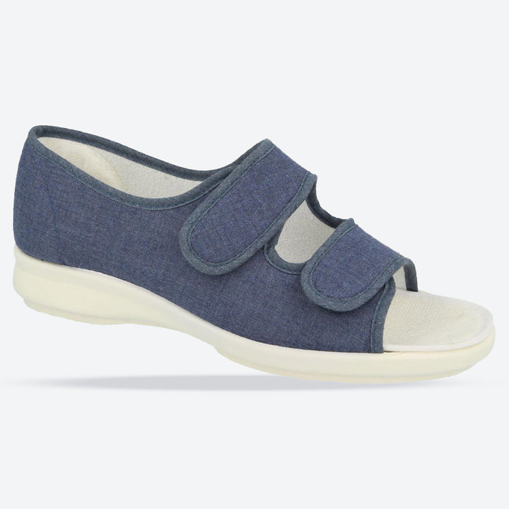 Womens Wide Fit DB Cora Canvas Shoes in Beige Canvas - Image 1