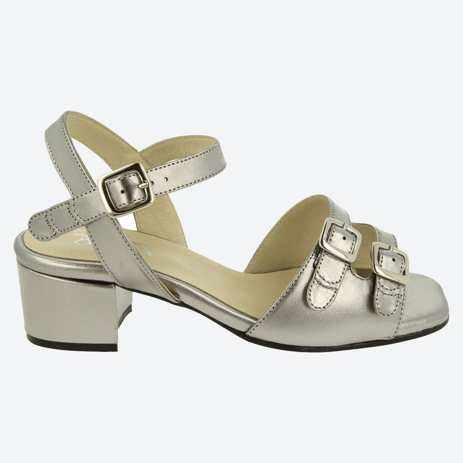 Womens Wide Fit DB Curlew Sandals in Black Leather - Image 6