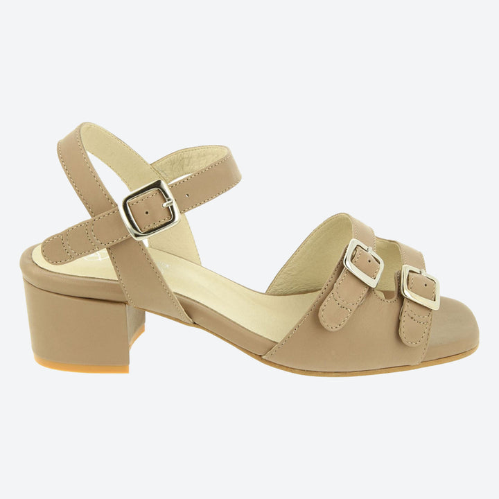 Womens Wide Fit DB Curlew Sandals in Black Leather - Image 1