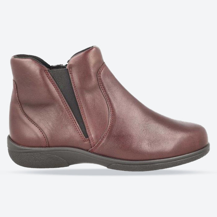 Women's Wide Fit DB Daylily Boots in Black Leather - Image 1