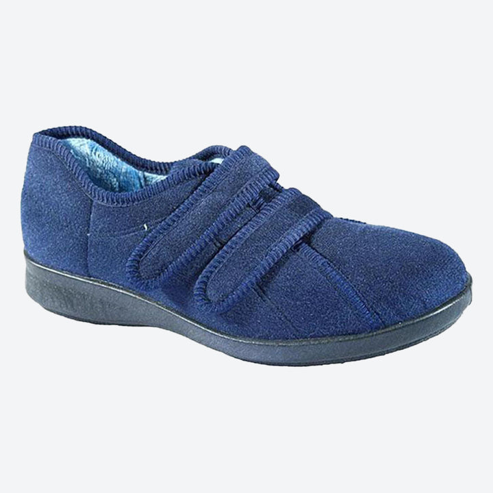 Womens Wide Fit DB Eunice Slippers in Navy - Image 1