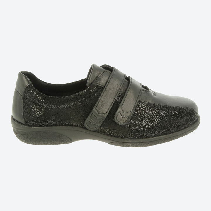 Womens Wide Fit DB Europe Shoes in Black - Image 1