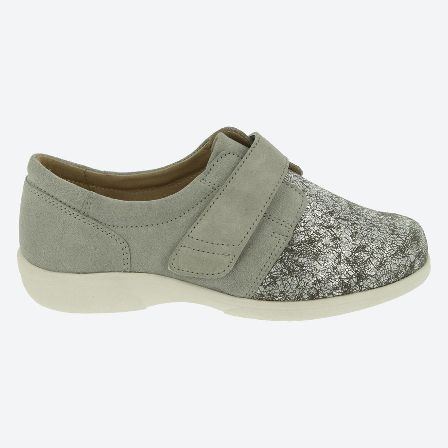 Womens Wide Fit DB Firecrest Shoes in Black / Stretch - Image 14