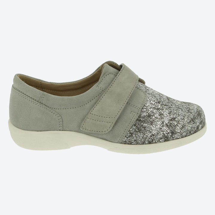 Womens Wide Fit DB Firecrest Shoes in Black / Stretch - Image 1