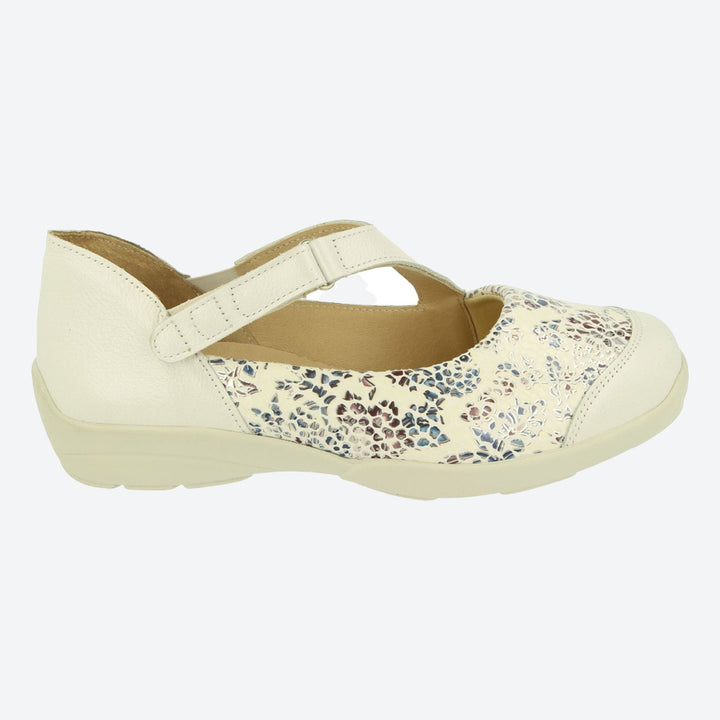 Women's Wide Fit DB Gannet Sandals in Blue Leather / Stretch - Image 1