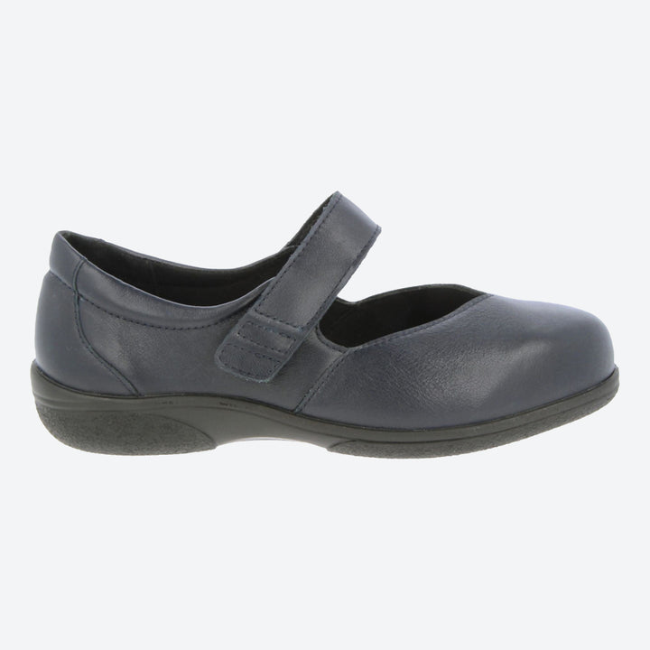 Womens Wide Fit DB Gull Shoes in Black - Image 1