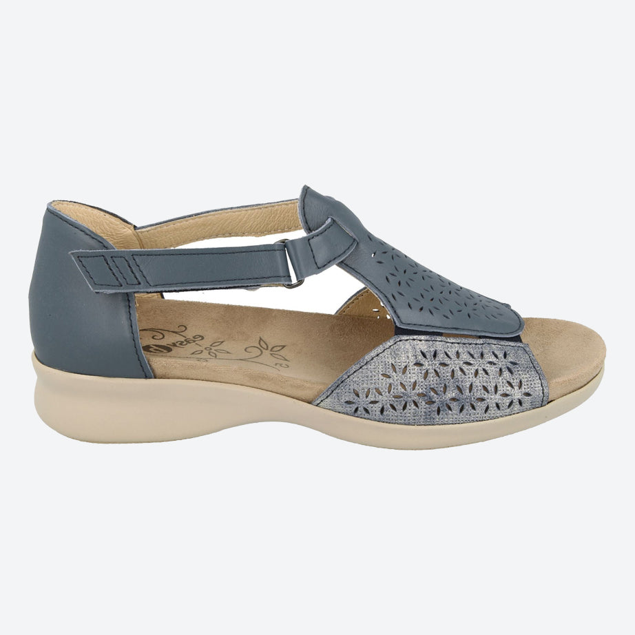 Womens Wide Fit DB Halford Sandals in Black - Image 5