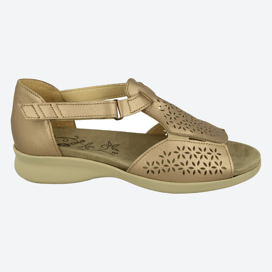Womens Wide Fit DB Halford Sandals in Black - Image 9