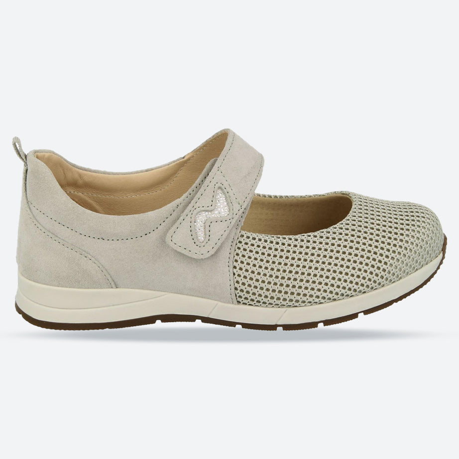 Womens Wide Fit DB Hawaii Canvas Shoes in Sky Blue Suede / Mesh - Image 21