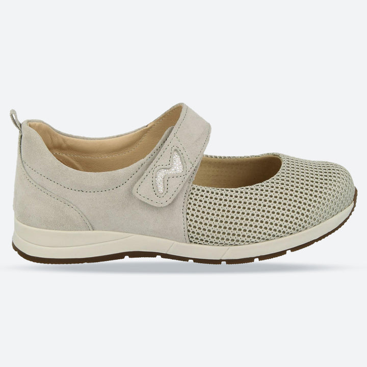Womens Wide Fit DB Hawaii Canvas Shoes in Sky Blue Suede / Mesh - Image 1
