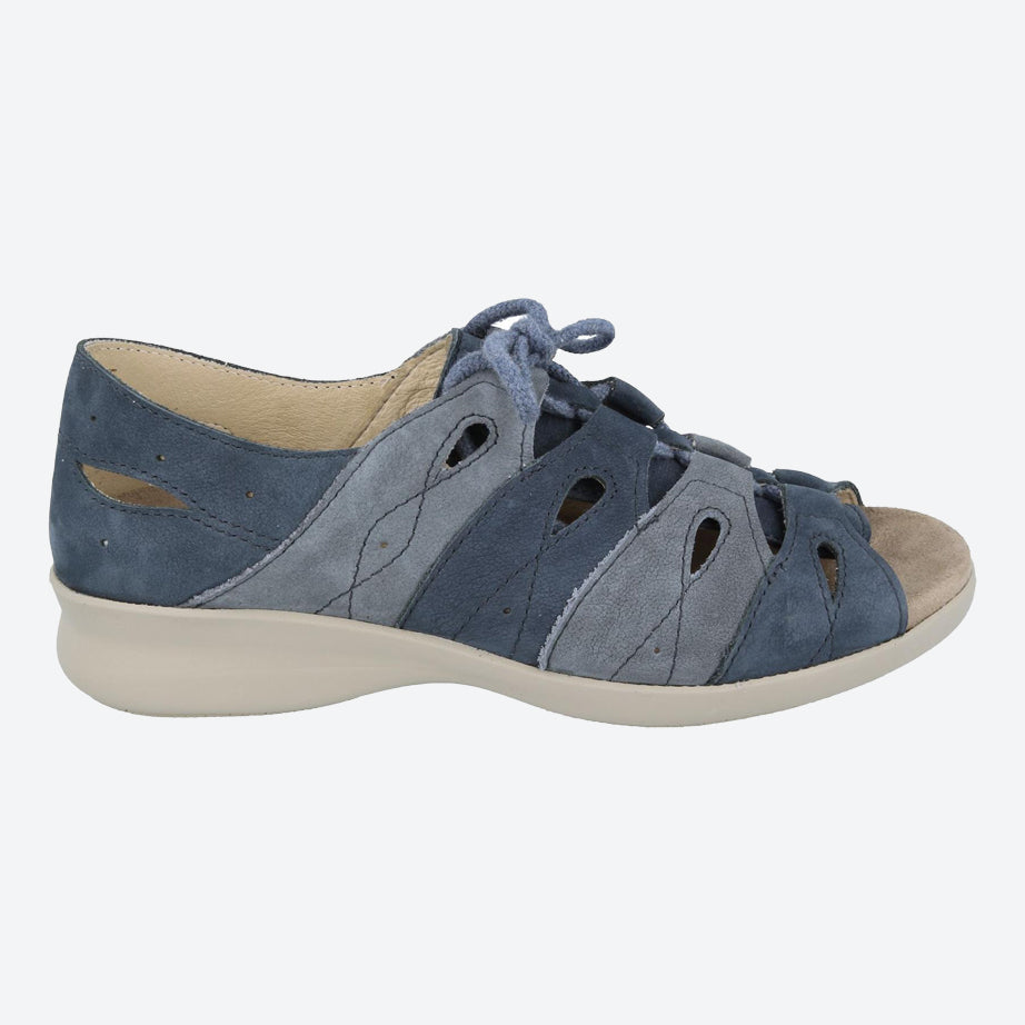 Womens Wide Fit DB Hazel Sandals in Black / Pewter - Image 4