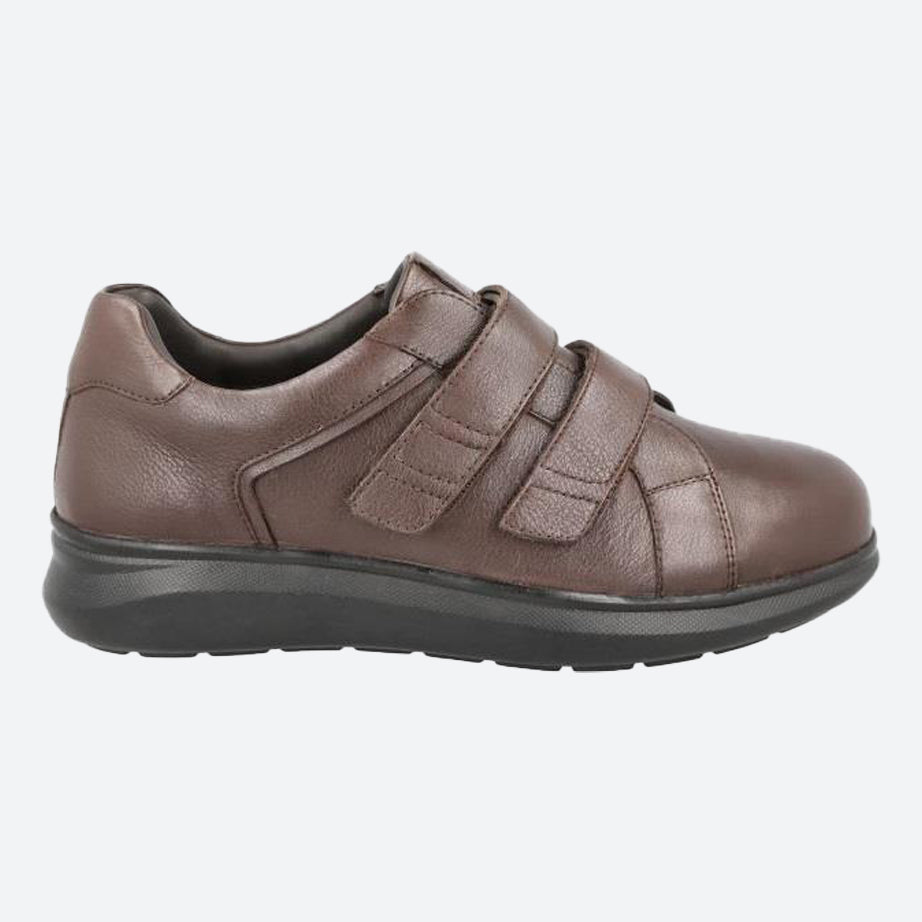 Men's Wide Fit DB Hugo Shoes in Black Leather - Image 7