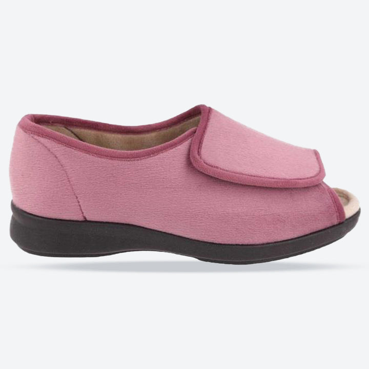 Women's Wide Fit DB Jolene Slippers in Sky Blue Textile - Image 1