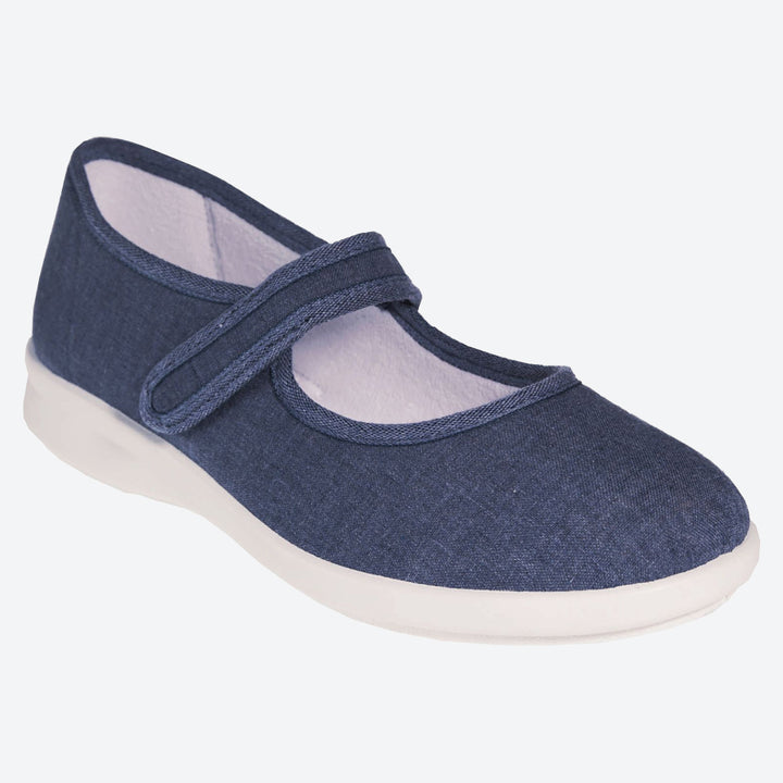 Womens Wide Fit DB Jura Canvas in Black - Image 1