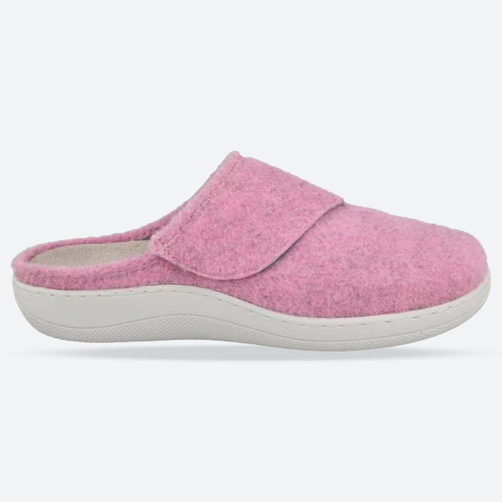 Women's Wide Fit DB Lake Mule Slippers in Grey - Image 1