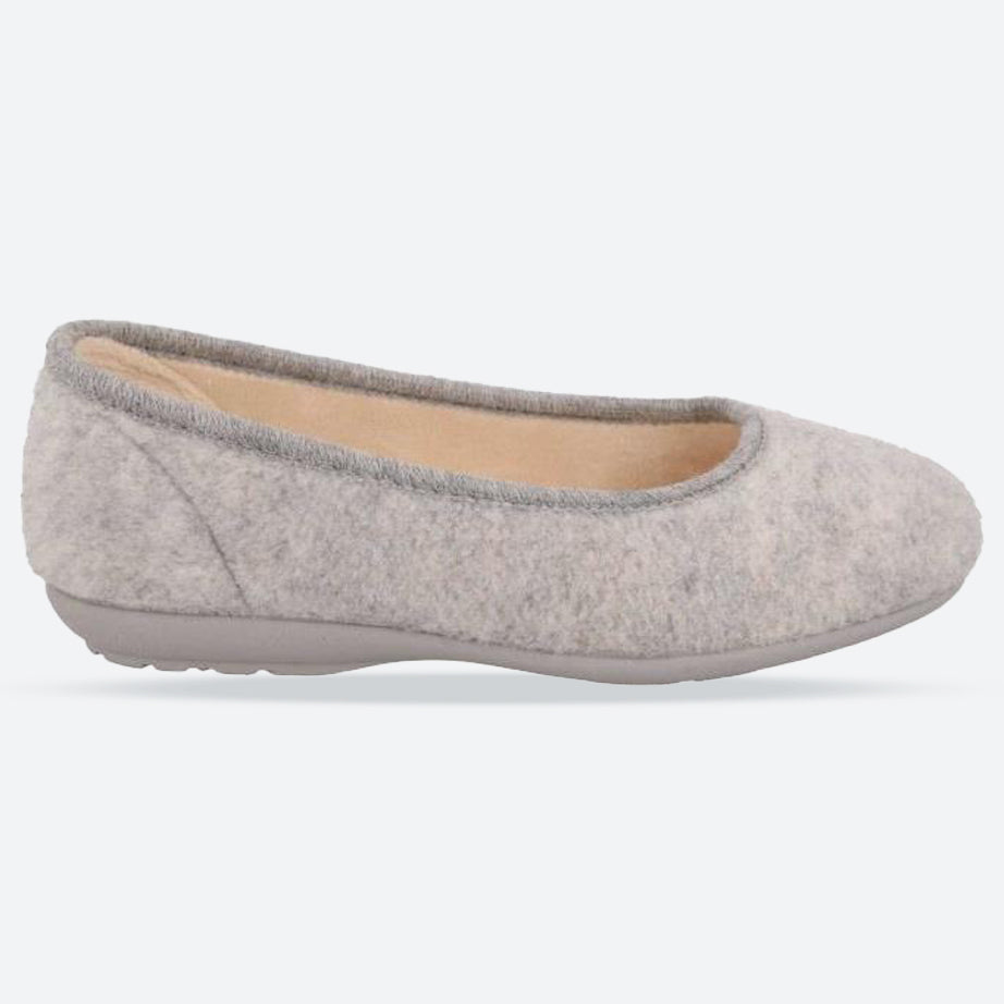 Women's Wide Fit DB Luella Pump Slippers in Mint Green Felt - Image 6