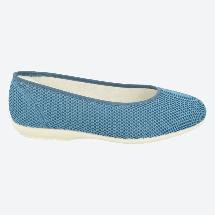 Womens Wide Fit DB Melissa Slippers in Black Textile - Image 1