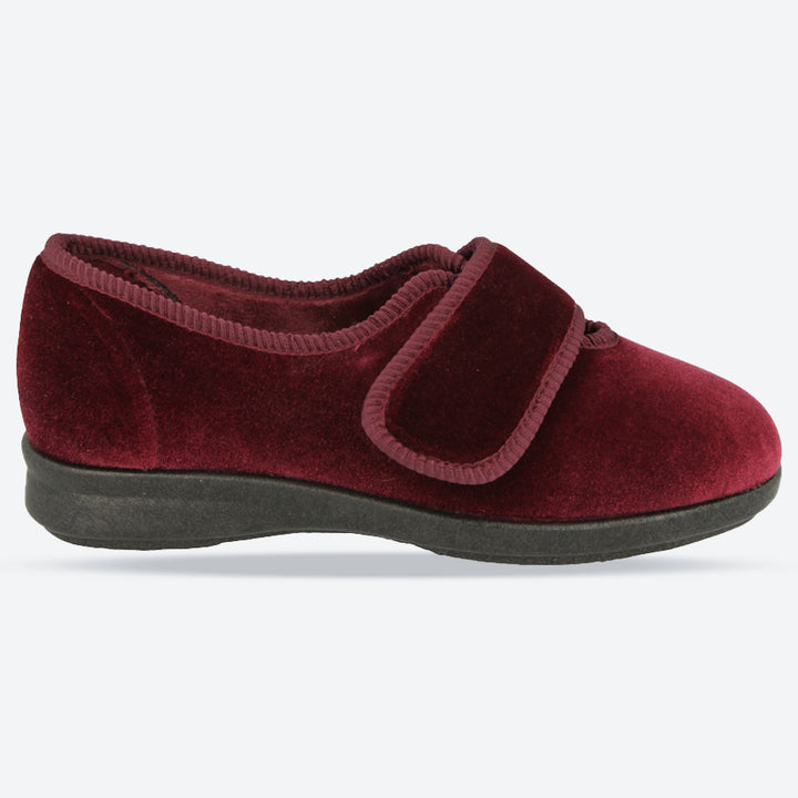 Womens Wide Fit DB Nellie Slippers in Black Stretch - Image 1