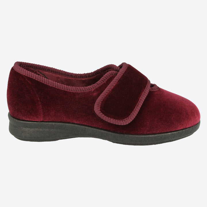 Womens Wide Fit DB Nellie Slippers in Black Stretch - Image 1