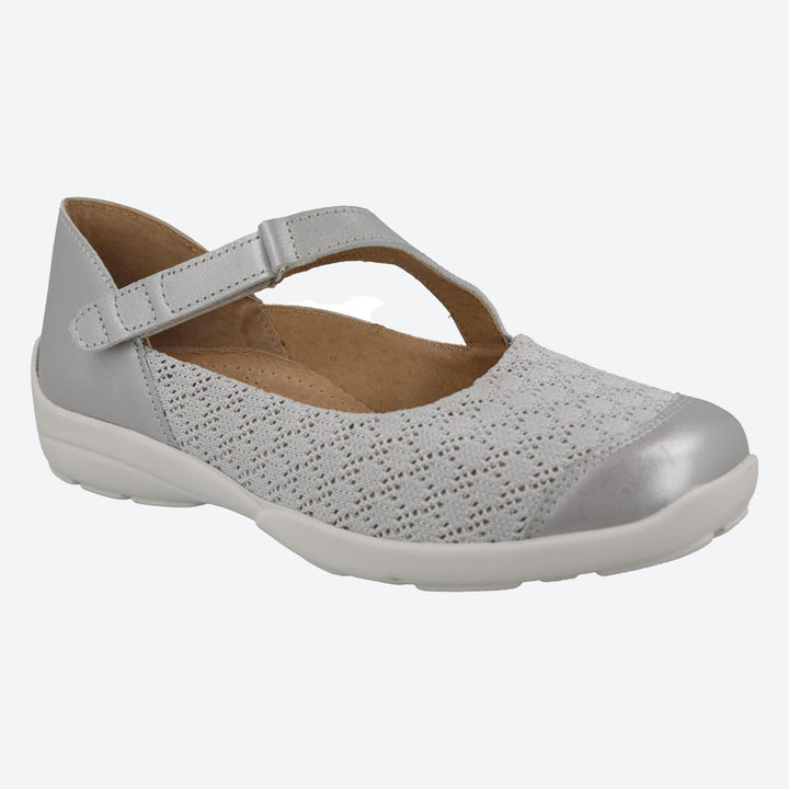 Women's Wide Fit DB Newt Shoes in Beige - Image 1