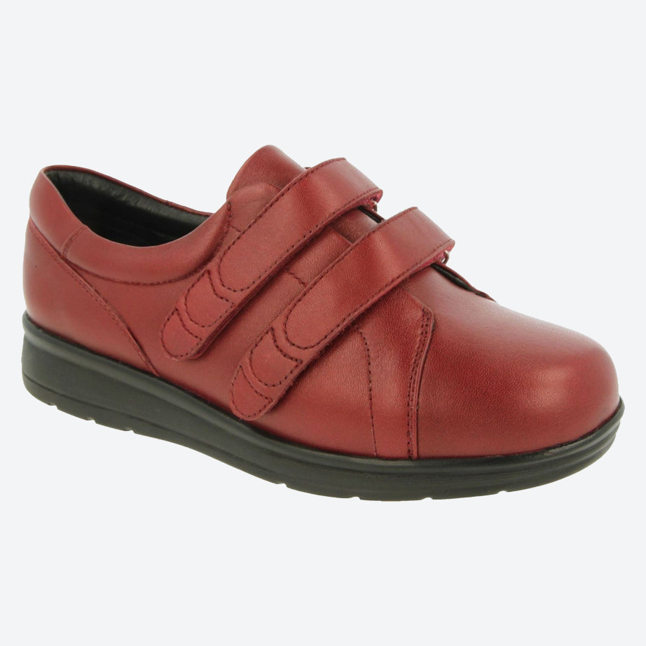 Womens Wide Fit DB Norwich Shoes in Black Leather - Image 11